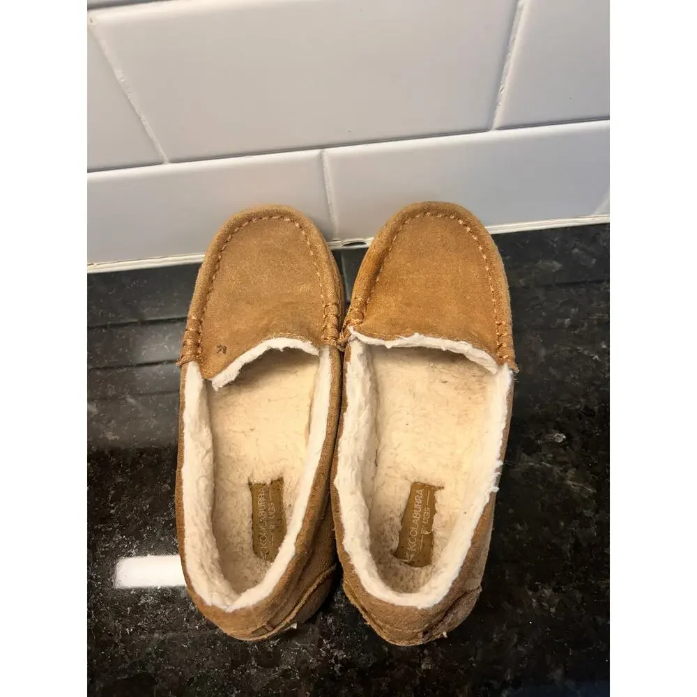 Koolaburra by‎ Ugg Kids Slip-On Riley Moccasin Slippers Comfort Brown Size 13